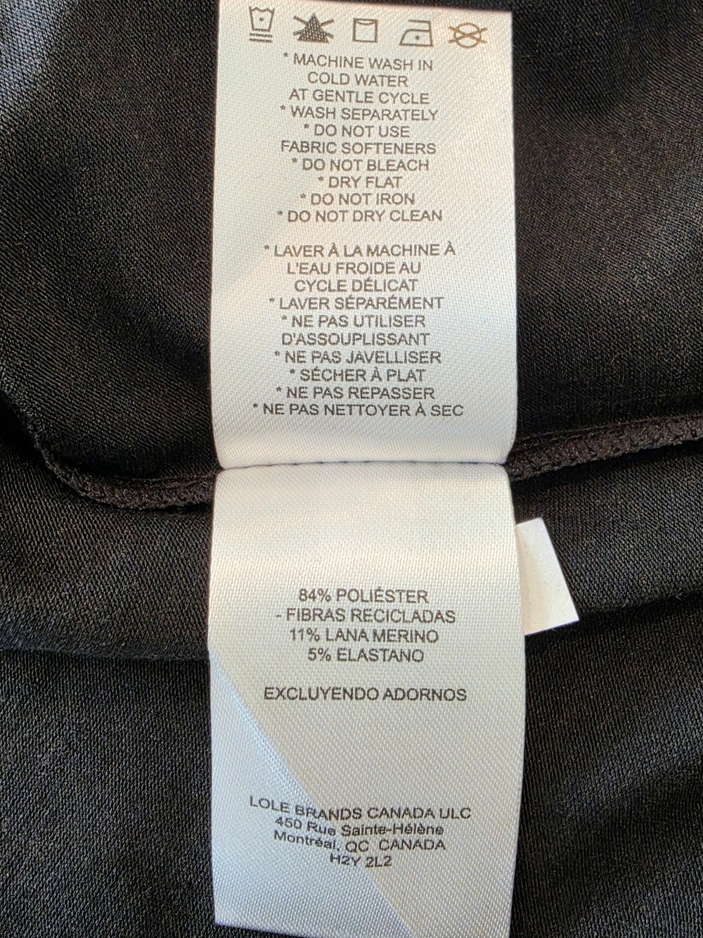 Lolë Performance Wool Tank Top Small Black Merino Blend Athletic Activewear NWT - Picture 7 of 10
